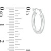 2.0 x 14.0mm Tube Hoop Earrings in 14K White Gold
