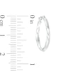 Thumbnail Image 1 of 1.52 x 20.0mm Twist Hoop Earrings in 14K White Gold