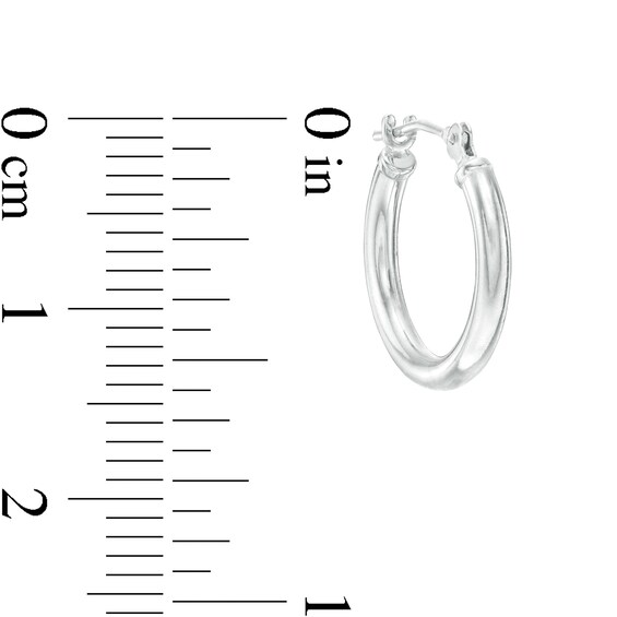 2.0 x 16.0mm Tube Hoop Earrings in 14K White Gold 2.0 x 16.0mm Tube Hoop Earrings in 14K White Gold