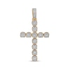 Thumbnail Image 0 of Men's 2-1/2 CT. T.W. Diamond Frame Bubbles Cross Necklace Charm in 10K Gold
