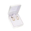 15.0 x 23.5mm Hammered Oval Hoop Earrings in 14K Gold