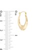 Thumbnail Image 2 of Puffed Oval Hoop Earrings in 14K Gold