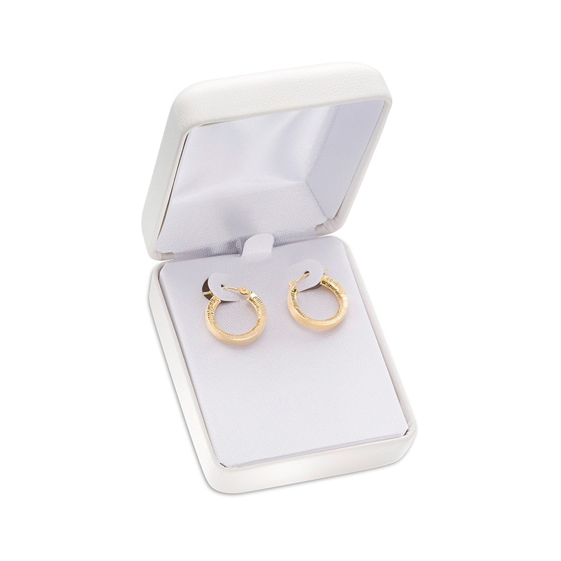 Main Image 2 of 16.0mm Textured Hoop Earrings in 14K Gold