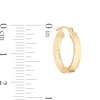 Thumbnail Image 2 of 3.0 x 16.0mm Textured Hoop Earrings in 14K Gold