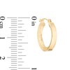 Thumbnail Image 2 of 3.0 x 16.0mm Textured Hoop Earrings in 14K Gold