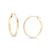 Thumbnail Image 1 of 20.0mm Squared Tube Hoop Earrings in 14K Gold