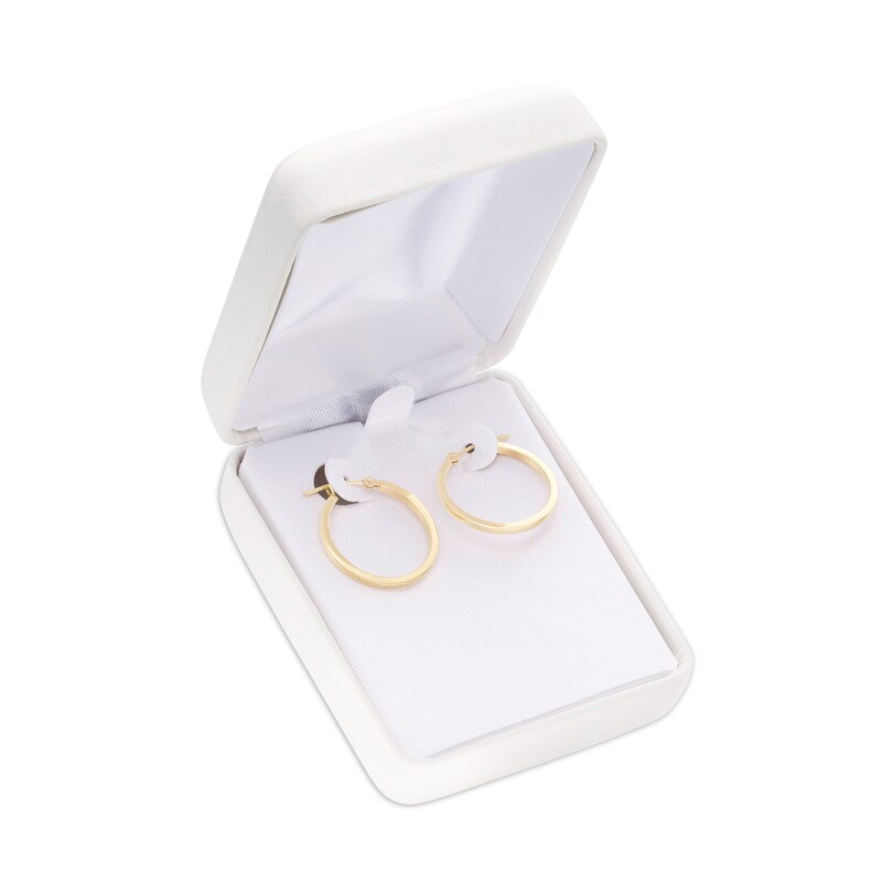 Main Image 2 of 20.0mm Squared Tube Hoop Earrings in 14K Gold