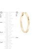Thumbnail Image 3 of 20.0mm Squared Tube Hoop Earrings in 14K Gold