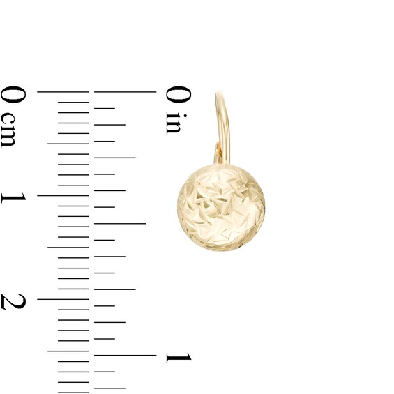 7.0mm Button Drop Earrings in 14K Gold 7.0mm Button Drop Earrings in 14K Gold