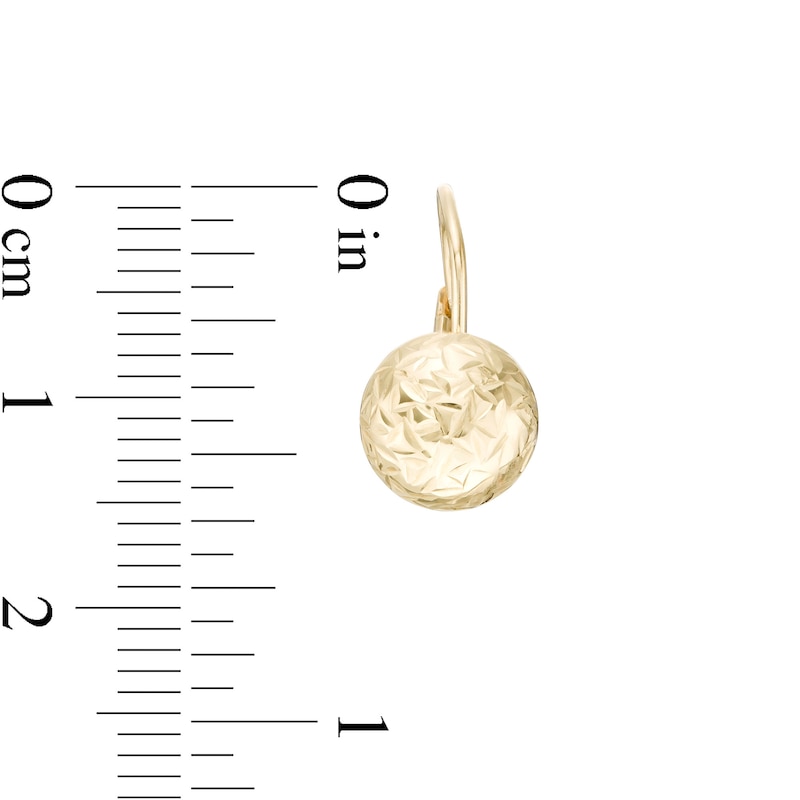 7.0mm Button Drop Earrings in 14K Gold