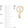 Thumbnail Image 3 of Interlocking Circles J-Hoop Earrings in 14K Gold