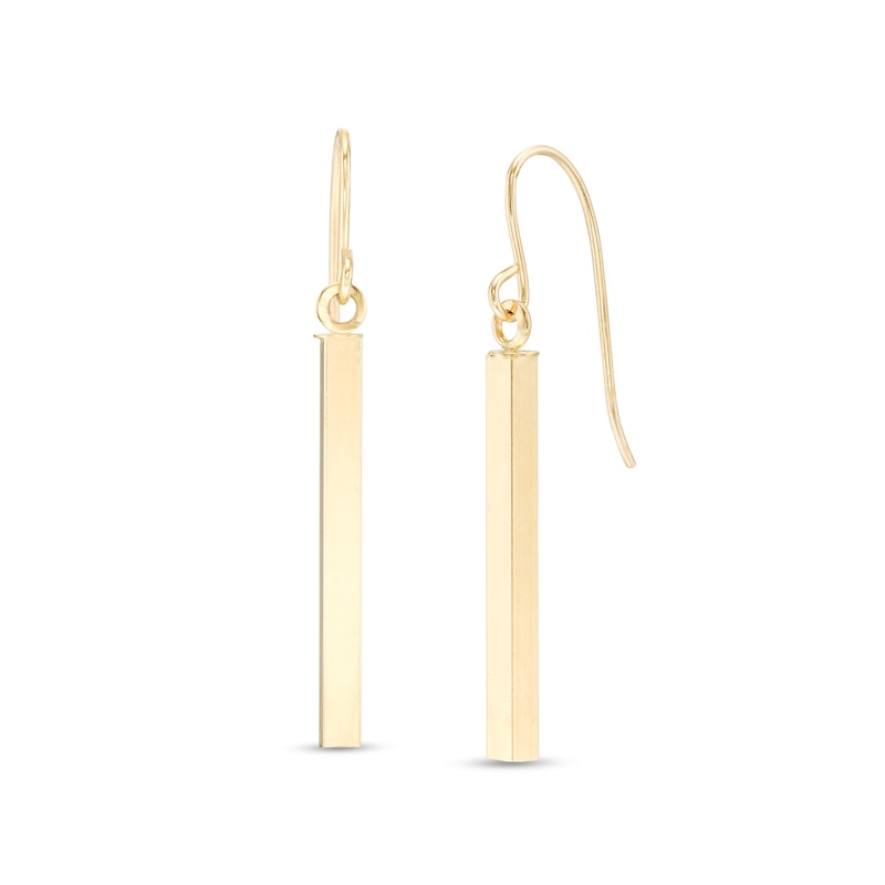 Main Image 1 of 18.0mm Squared Stick Drop Earring in 14K Gold