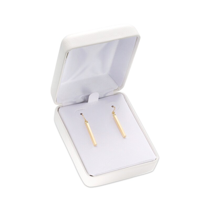 18.0mm Squared Stick Drop Earring in 14K Gold