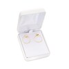 Doorknocker Circle Drop Stud Earrings in 14K Gold