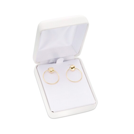 Doorknocker Circle Drop Stud Earrings in 14K Gold Doorknocker Circle Drop Stud Earrings in 14K Gold