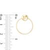 Doorknocker Circle Drop Stud Earrings in 14K Gold