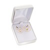 Thumbnail Image 2 of Heart Dangle Double Row Hoop Earrings in 14K Gold