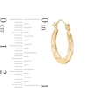 Thumbnail Image 2 of 15.5 x 18.0mm Beaded Twist Hoop Earrings in 14K Gold