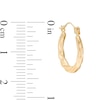 Thumbnail Image 3 of 18.0mm Beaded Twist Hoop Earrings in 14K Gold