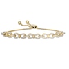 Thumbnail Image 1 of 1/2 CT. T.W. Diamond Bow Link Bolo Bracelet in 10K Gold - 9.5"
