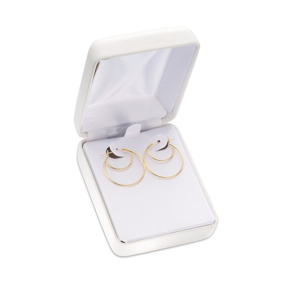 22.0mm Double Row Hoop Earrings in 14K Gold 22.0mm Double Row Hoop Earrings in 14K Gold