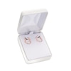 Thumbnail Image 2 of Heart-Shaped Hoop Earrings in 14K Rose Gold