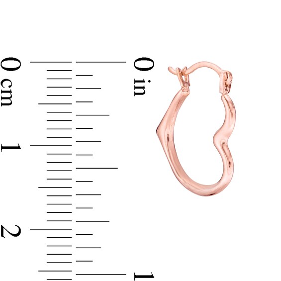 Heart-Shaped Hoop Earrings in 14K Rose Gold Heart-Shaped Hoop Earrings in 14K Rose Gold