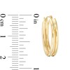 Thumbnail Image 2 of 16.0 x 20.0mm Double Row Oval Tube Hoop Earrings in 14K Gold