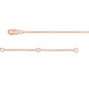 Thumbnail Image 3 of 1/20 CT. T.W. Diamond Heart Dangle Anklet in 10K Rose Gold - 10"