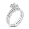Thumbnail Image 1 of 1 CT. T.W. Quad Princess-Cut Diamond Frame Bridal Set in 14K White Gold