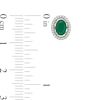 Thumbnail Image 1 of Oval Emerald and 1/8 CT. T.W. Diamond Frame Stud Earrings in 10K Gold