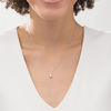 Thumbnail Image 2 of Love's Destiny by Zales 5/8 CT. T.W. Certified Princess-Cut Diamond Pendant in 14K White Gold (I/I2)