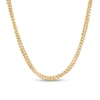 Thumbnail Image 1 of Made in Italy Men's 4.3mm Diamond-Cut Franco Chain Necklace in Hollow 14K Gold - 24"