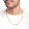 Thumbnail Image 2 of Made in Italy Men's 4.3mm Diamond-Cut Franco Chain Necklace in Hollow 14K Gold - 24"