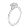 Thumbnail Image 2 of 3/8 CT. T.W. Princess-Cut Quad Diamond Frame Engagement Ring in 10K White Gold