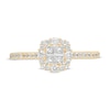 Thumbnail Image 3 of 3/8 CT. T.W. Princess-Cut Quad Diamond Frame Engagement Ring in 10K Gold