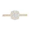 Thumbnail Image 2 of 3/8 CT. T.W. Princess-Cut Quad Diamond Frame Engagement Ring in 10K Gold