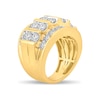 Thumbnail Image 1 of Men's 4.94 CT. T.W. Diamond Multi-Row Column Ring in 10K Gold