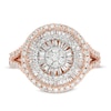 Thumbnail Image 2 of 1 CT. T.W. Composite Diamond Layered Frame Ring in 10K Rose Gold