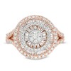 Thumbnail Image 2 of 1 CT. T.W. Composite Diamond Layered Frame Ring in 10K Rose Gold