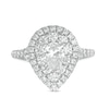 Thumbnail Image 3 of Love's Destiny by Zales 1-3/4 CT. T.W. Certified Pear-Shaped Diamond Frame Engagement Ring in 14K White Gold (I/SI2)