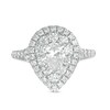 Thumbnail Image 3 of Love's Destiny by Zales 1-3/4 CT. T.W. Certified Pear-Shaped Diamond Frame Engagement Ring in 14K White Gold (I/SI2)