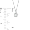 Thumbnail Image 3 of 1/15 CT. Diamond Solitaire Flower Pendant in Sterling Silver (J/I3)