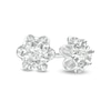Thumbnail Image 1 of 1/15 CT. T.W. Diamond Flower Stud Earrings in Sterling Silver (J/I3)