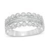 Thumbnail Image 1 of 3/8 CT. T.W. Diamond Multi-Row Art Deco Band in 10K White Gold