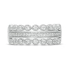 Thumbnail Image 4 of 3/8 CT. T.W. Diamond Multi-Row Art Deco Band in 10K White Gold