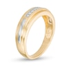 Thumbnail Image 4 of Ladies' and Men's 1/3 CT. T.W. Diamond Bridal and Wedding Band Set in 10K Two-Tone Gold - Size 7 and 10