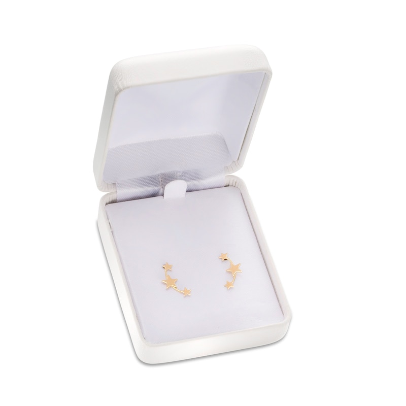 Main Image 2 of Star Trio Crawler Earrings in 14K Gold