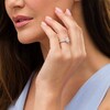 Thumbnail Image 2 of 3/4 CT. T.W. Oval Diamond Frame Engagement Ring in 14K White Gold
