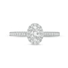 Thumbnail Image 3 of 3/4 CT. T.W. Oval Diamond Frame Engagement Ring in 14K White Gold